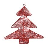 Julepynt Rd Metal Juletr 36,7 x 0,2 x 37,5 cm #1