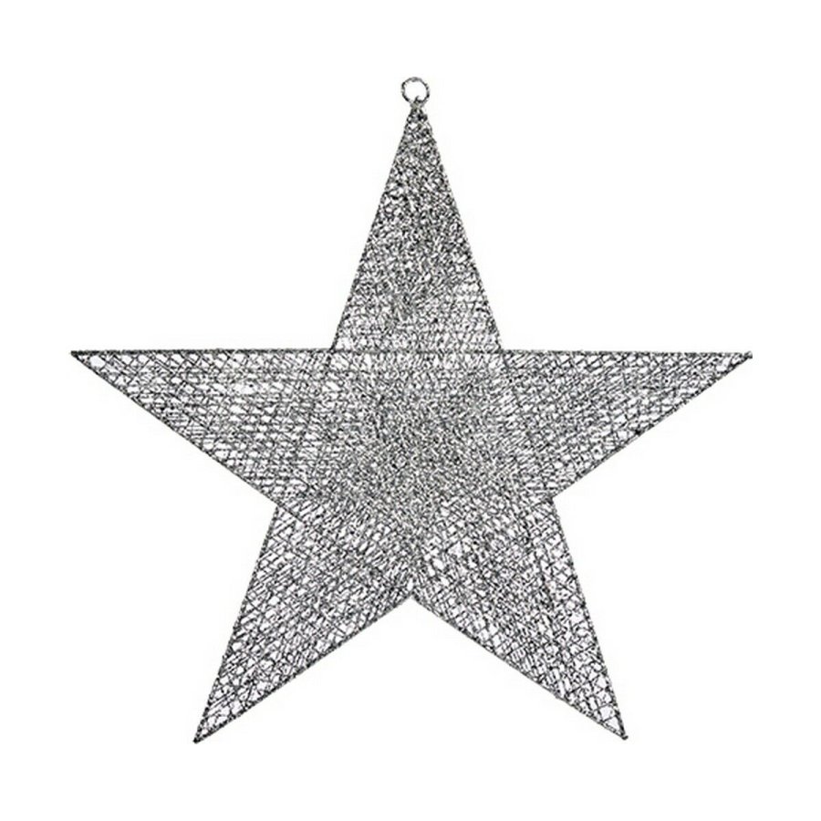 Julepynt Slvfarvet Stjerne 50 x 51,5 x 0,5 cm Metal #1
