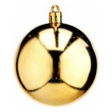 Julekugler Krist+ 00464-4 Gylden PVC  7 cm 12 enheder #1