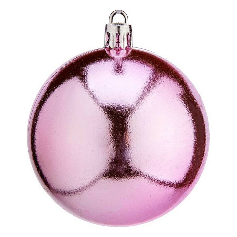 Julekugler  7 cm 12 enheder Pink Plastik #1