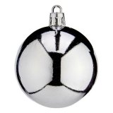 Julekugler  6 cm 24 enheder Slvfarvet Plastik #1