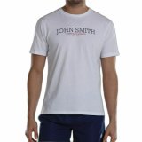 Kortrmet T-shirt til Mnd John Smith Efebo Hvid #1
