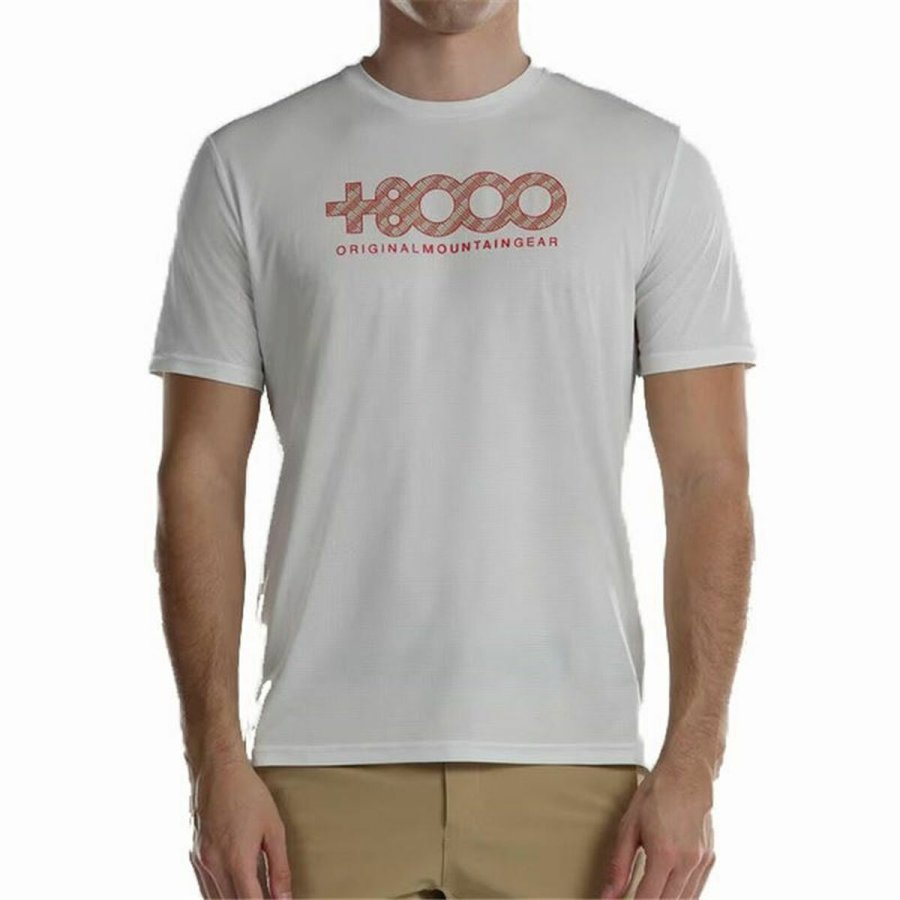 Kortrmet T-shirt til Mnd +8000 Usame Hvid #1
