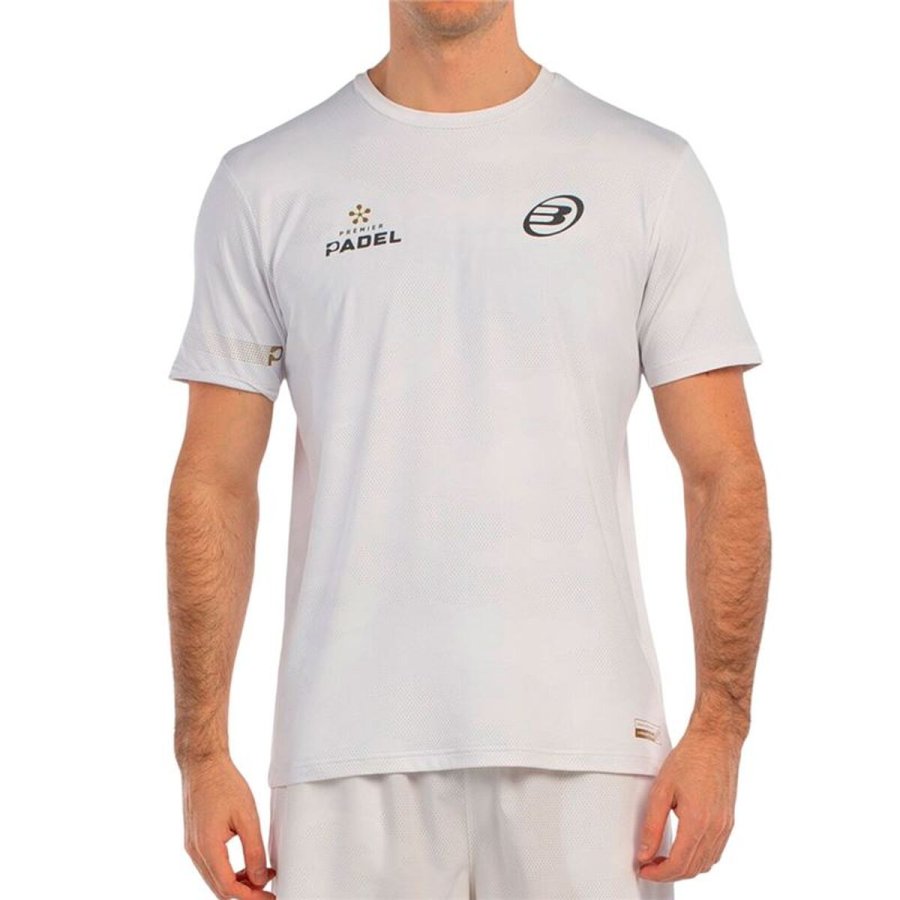 Kort�rmet T-shirt til M�nd Bullpadel Bizme 012 Hvid Padel #1