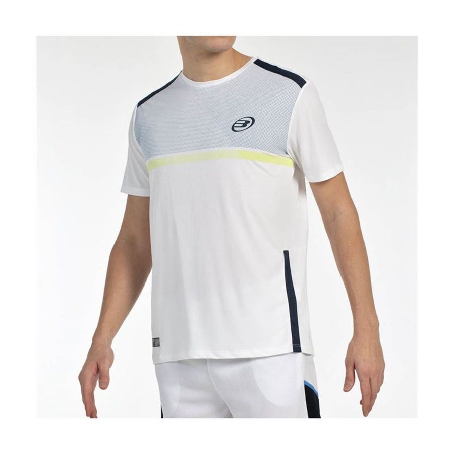 Kort�rmet T-shirt til M�nd Bullpadel Bilao Hvid Padel #3