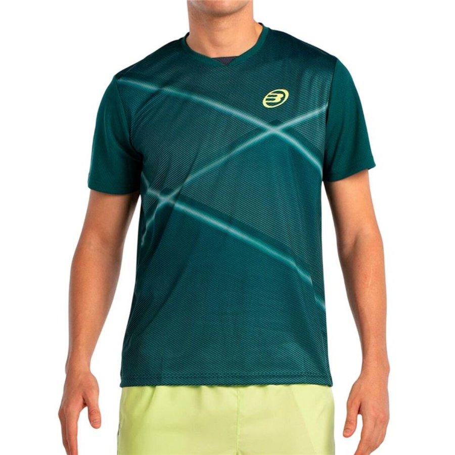 Kort�rmet T-shirt til M�nd Bullpadel Ladra 053 Bl� Padel #1
