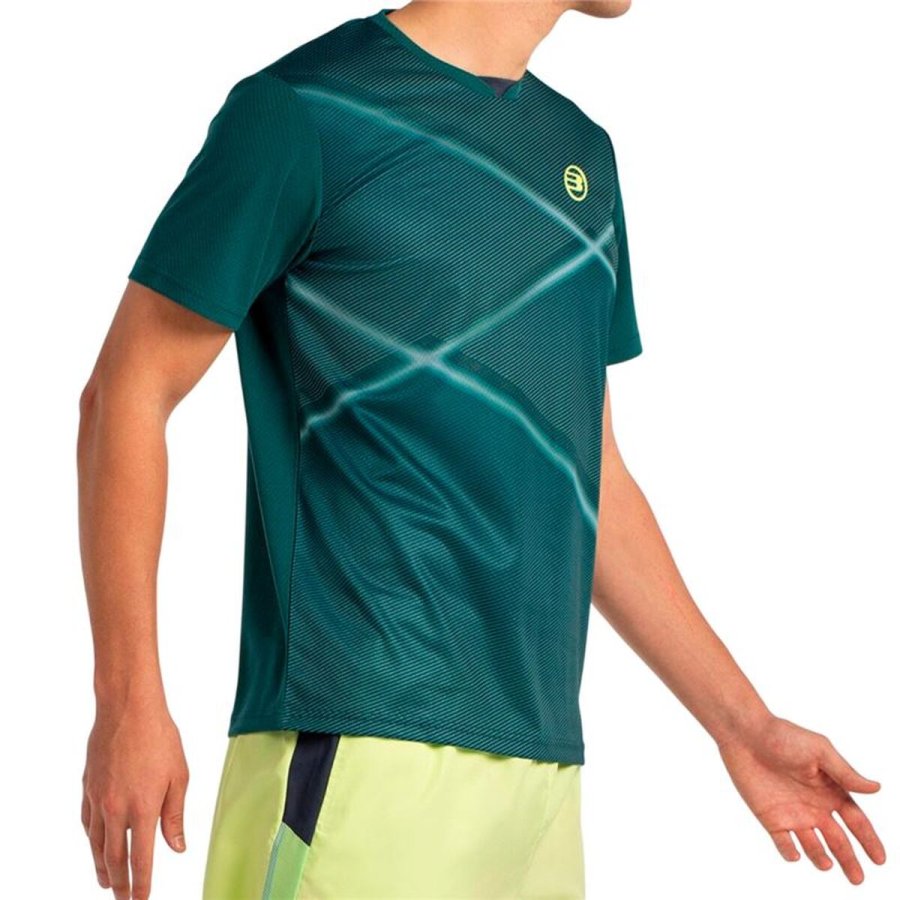 Kort�rmet T-shirt til M�nd Bullpadel Ladra 053 Bl� Padel #3