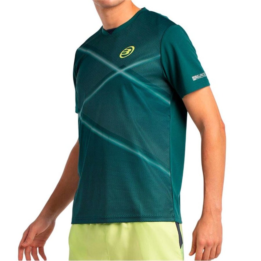 Kort�rmet T-shirt til M�nd Bullpadel Ladra 053 Bl� Padel #4