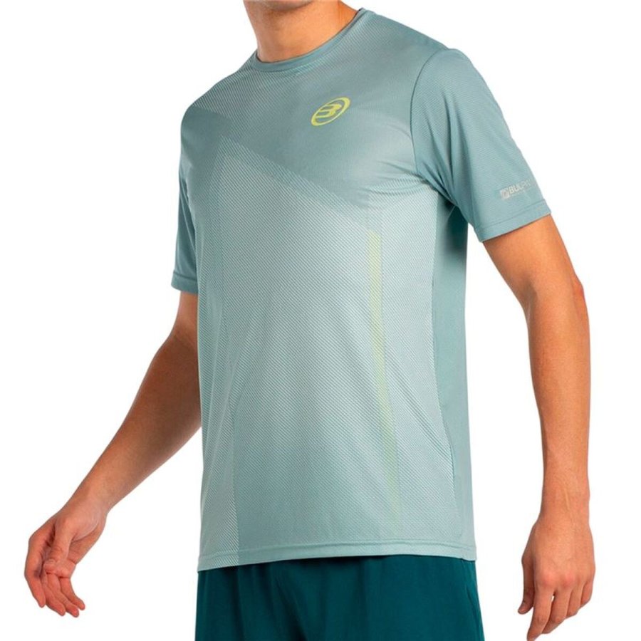 Kort�rmet T-shirt til M�nd Bullpadel Lagar 048 Himmelbl� Padel #3