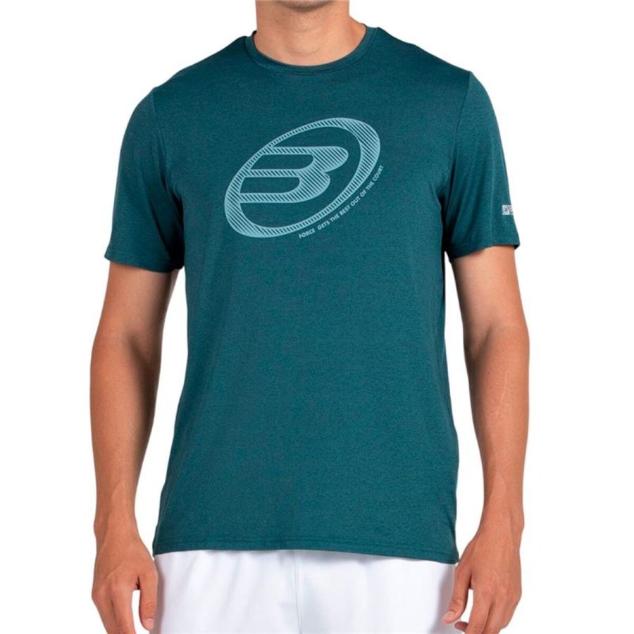 Kort�rmet T-shirt til M�nd Bullpadel Lande 153 Bl� Padel #1