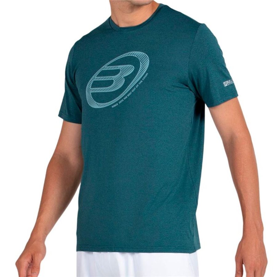 Kort�rmet T-shirt til M�nd Bullpadel Lande 153 Bl� Padel #3