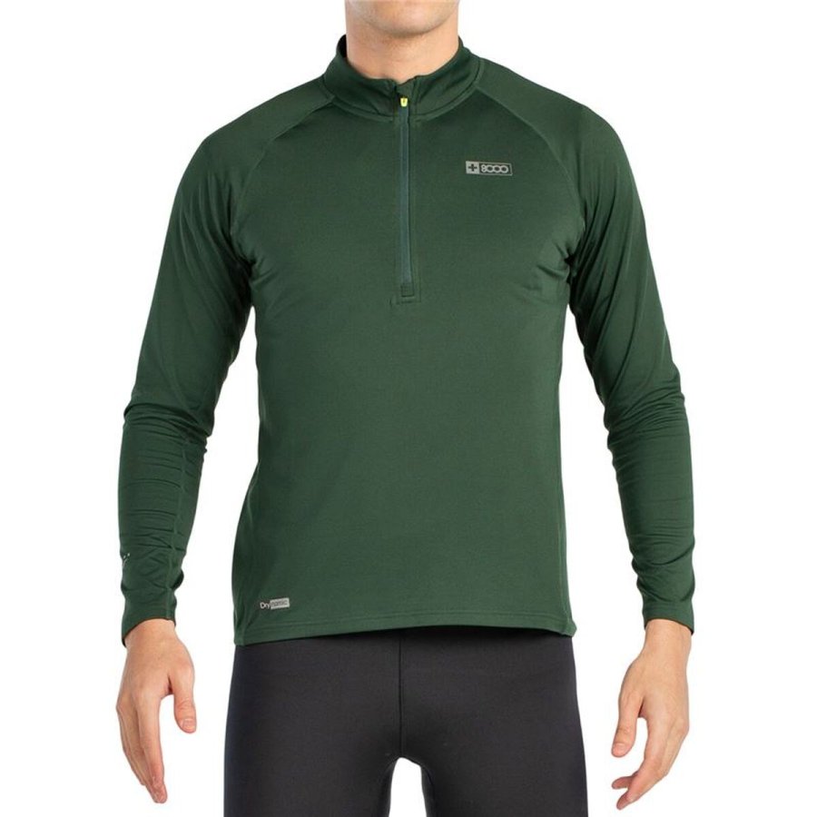 Lang�rmet T-shirt til M�nd +8000 Truco Oliven #1