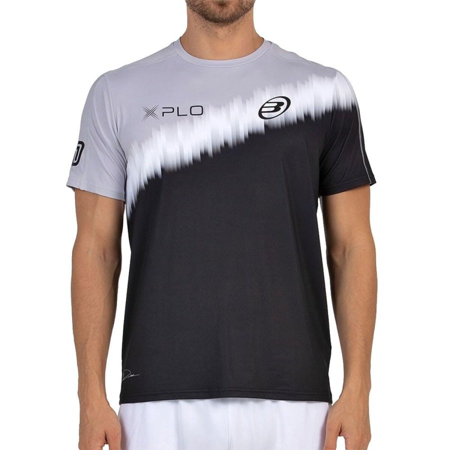 Kort�rmet T-shirt til M�nd Bullpadel Dinenno 25I 005 Sort Padel #1