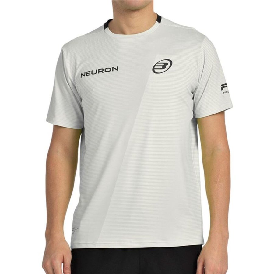 Kort�rmet T-shirt til M�nd Bullpadel Chingotto 25I 026 Lysegr� Padel #1