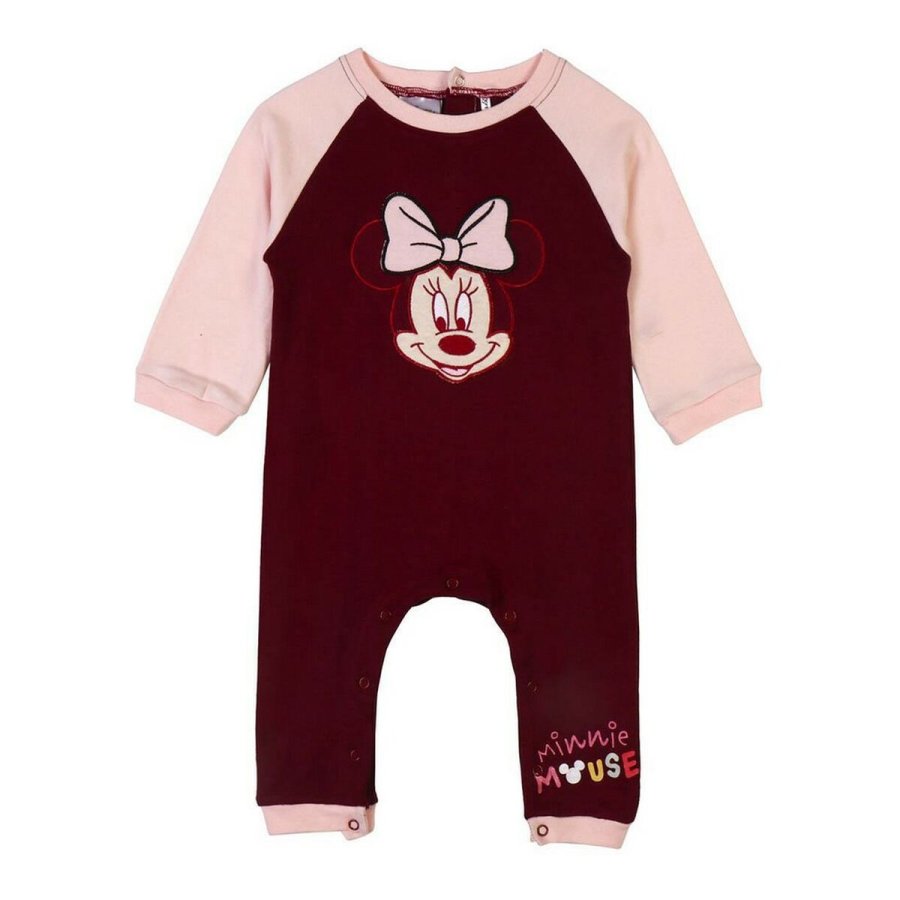 Langrmet sparkedragt til baby Minnie Mouse Rdbrun #1