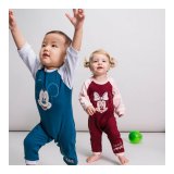 Langrmet sparkedragt til baby Minnie Mouse Rdbrun #3