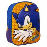3D Skoletaske Sonic Bl 25 x 31 x 9 cm Orange #1