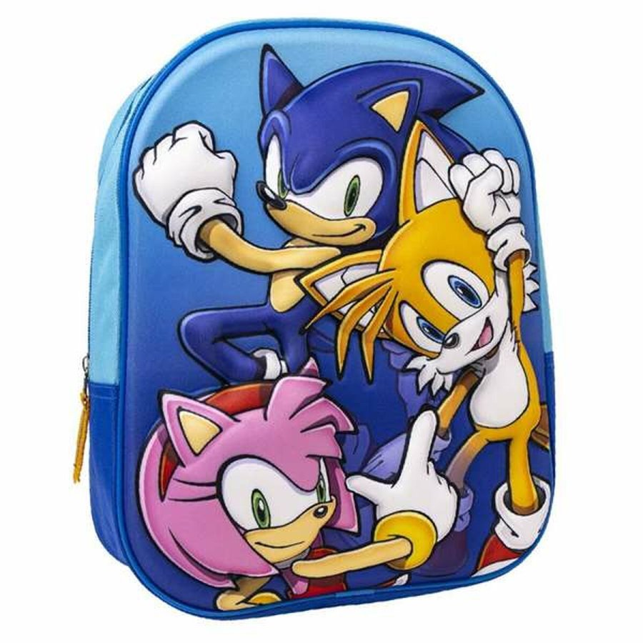3D Skoletaske Sonic 25 x 31 x 9 cm #1