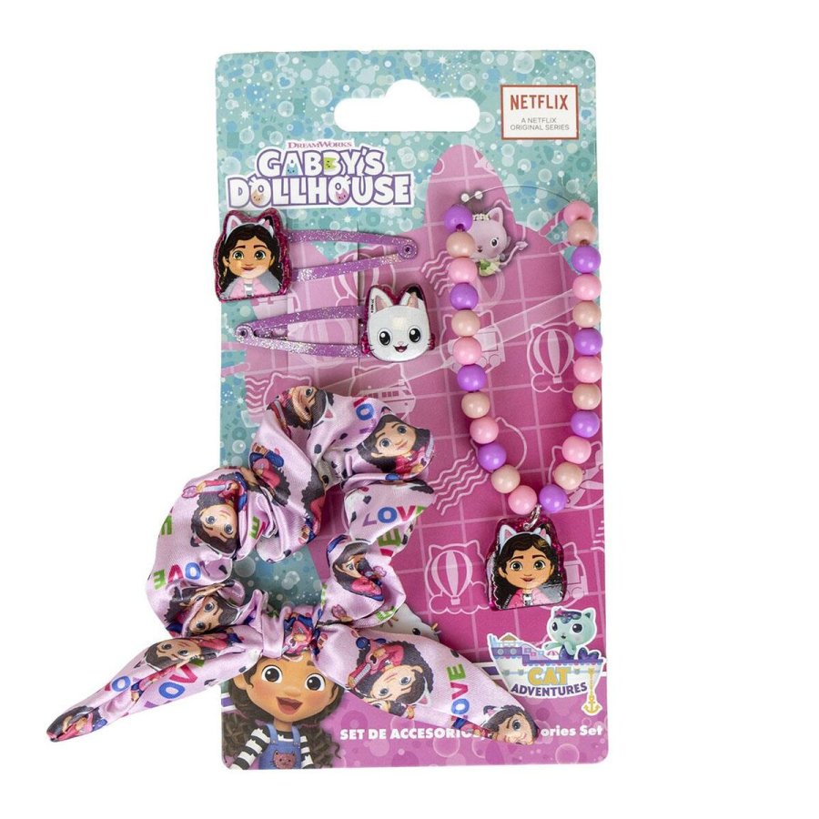 Tilbehr til Hret Gabby's Dollhouse 4 Dele Pink #3