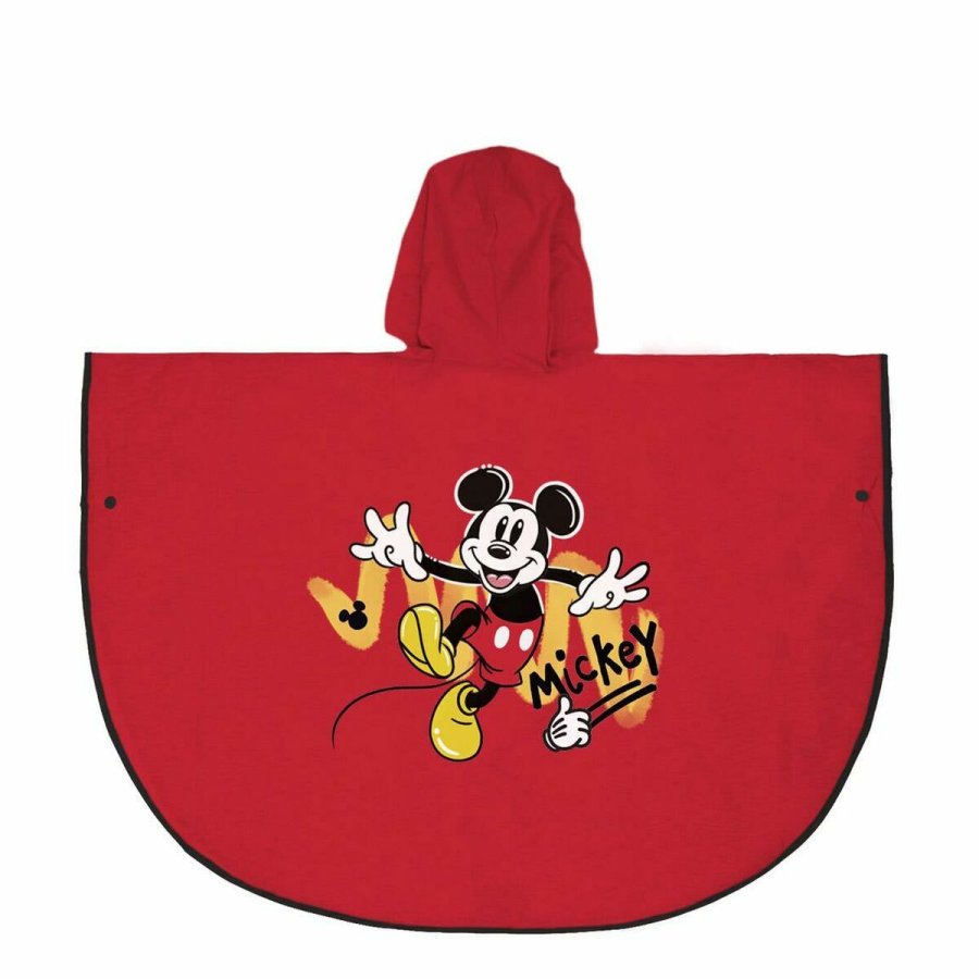 Vandttte Poncho med Htte Mickey Mouse Rd #2