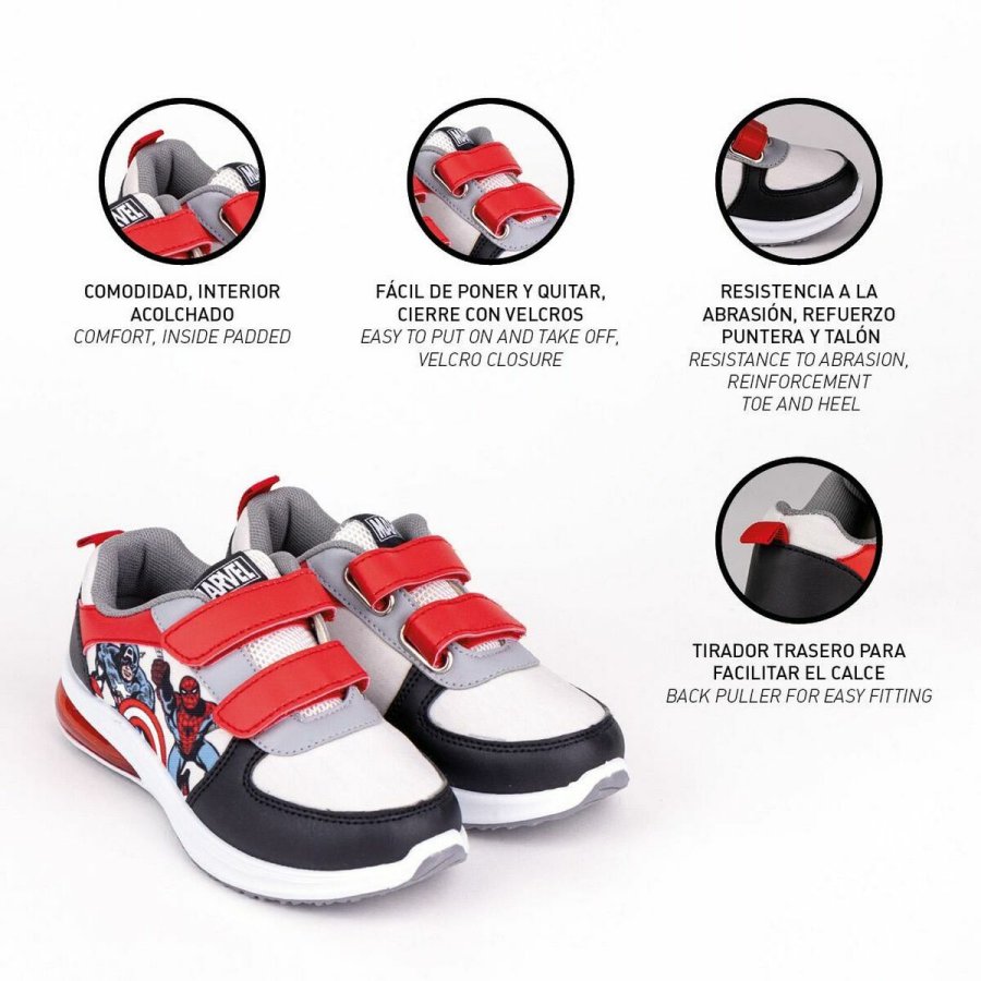 LED Tr�ningssko The Avengers Velcro Sort #6