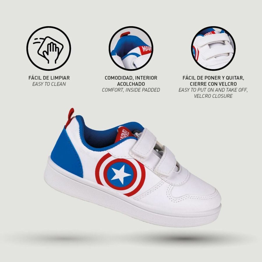 Sportssko til brn The Avengers Velcro Hvid #3