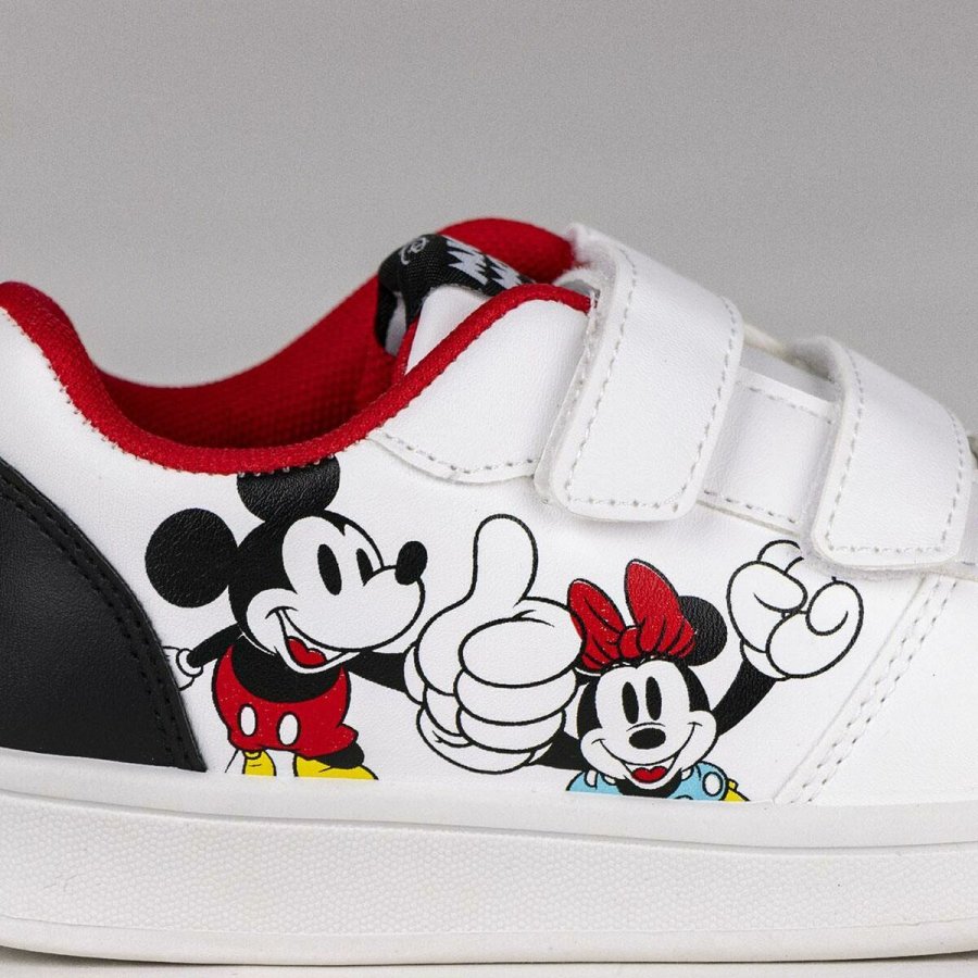 Sportssko til brn Mickey Mouse Velcro Hvid #6