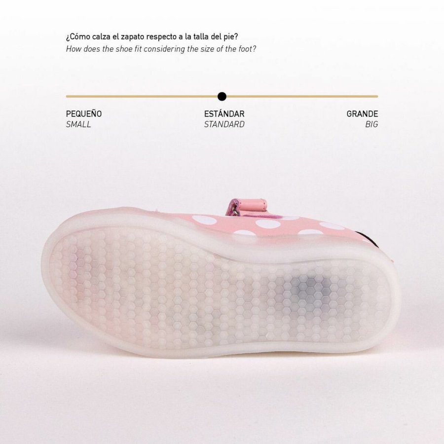 LED Trningssko Minnie Mouse Velcro Pink #6