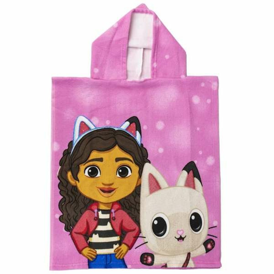 Poncho-hndklde med Htte Gabby's Dollhouse Pink 50 x 115 cm #1