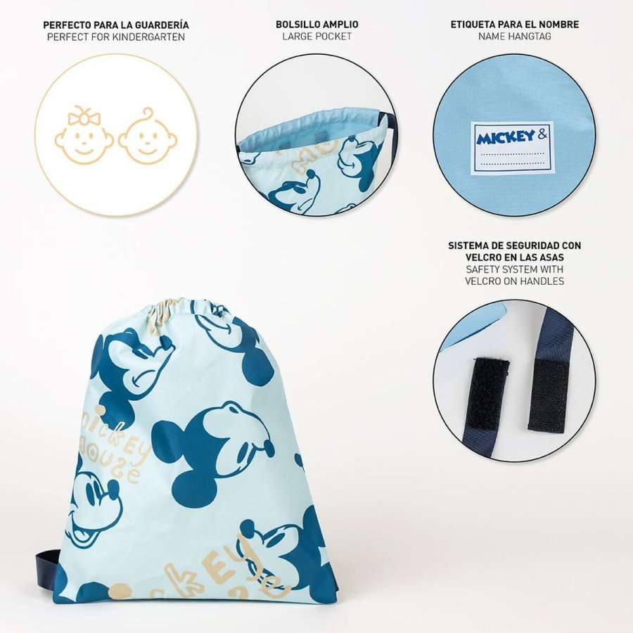 B�rnerygs�k Mickey Mouse Bl� 27 x 33 cm #3