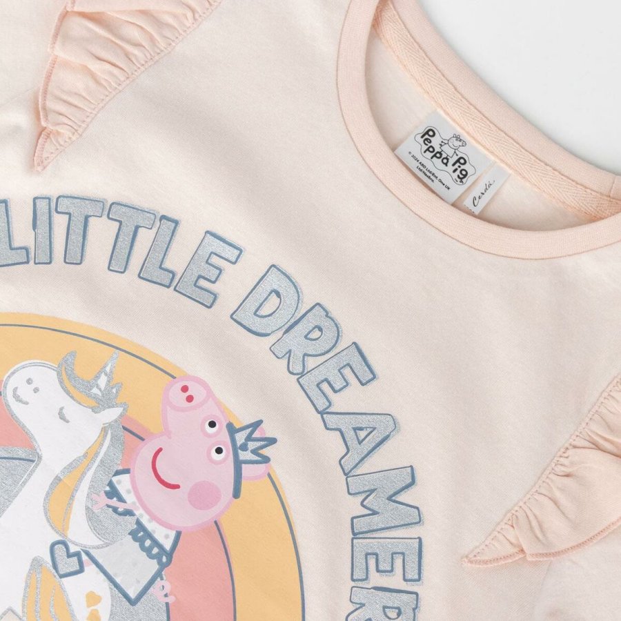 Brne Kortrmet T-shirt Peppa Pig Lyserd #4