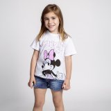 Brne Kortrmet T-shirt Minnie Mouse Hvid #2