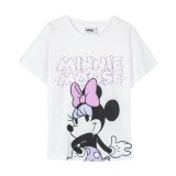 Brne Kortrmet T-shirt Minnie Mouse Hvid #1