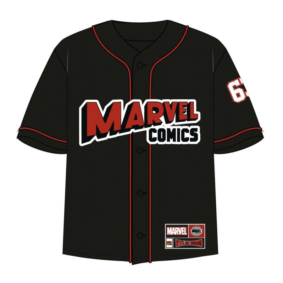 Kortrmet Sport T-shirt Marvel Baseball Unisex #1