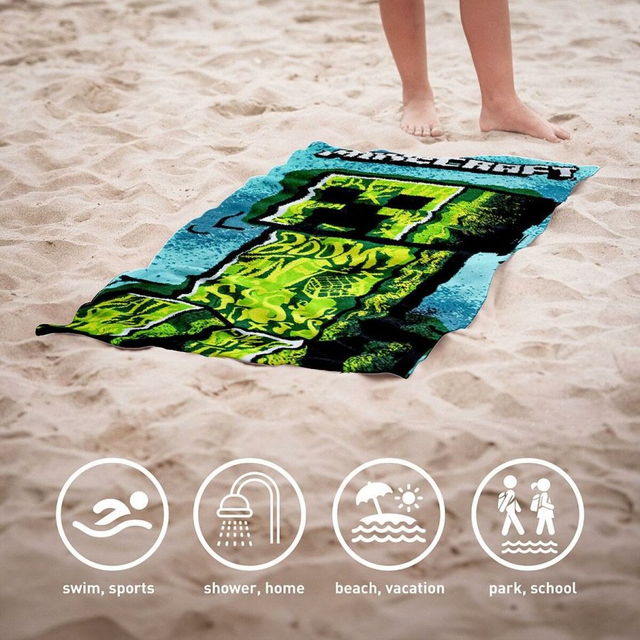 Strandhndklde Minecraft Grn 70 x 140 cm #6