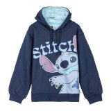 Sweatshirt med h�tte til piger Stitch M�rkebl� #7