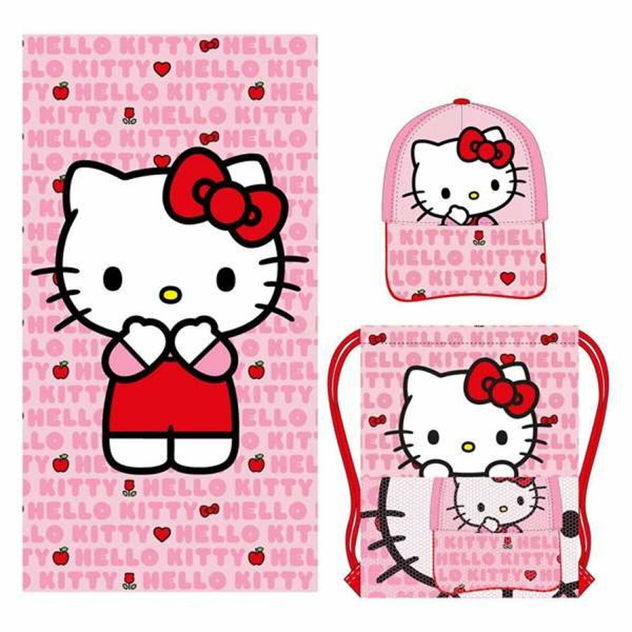 Strandhndklde Hello Kitty Pink #1