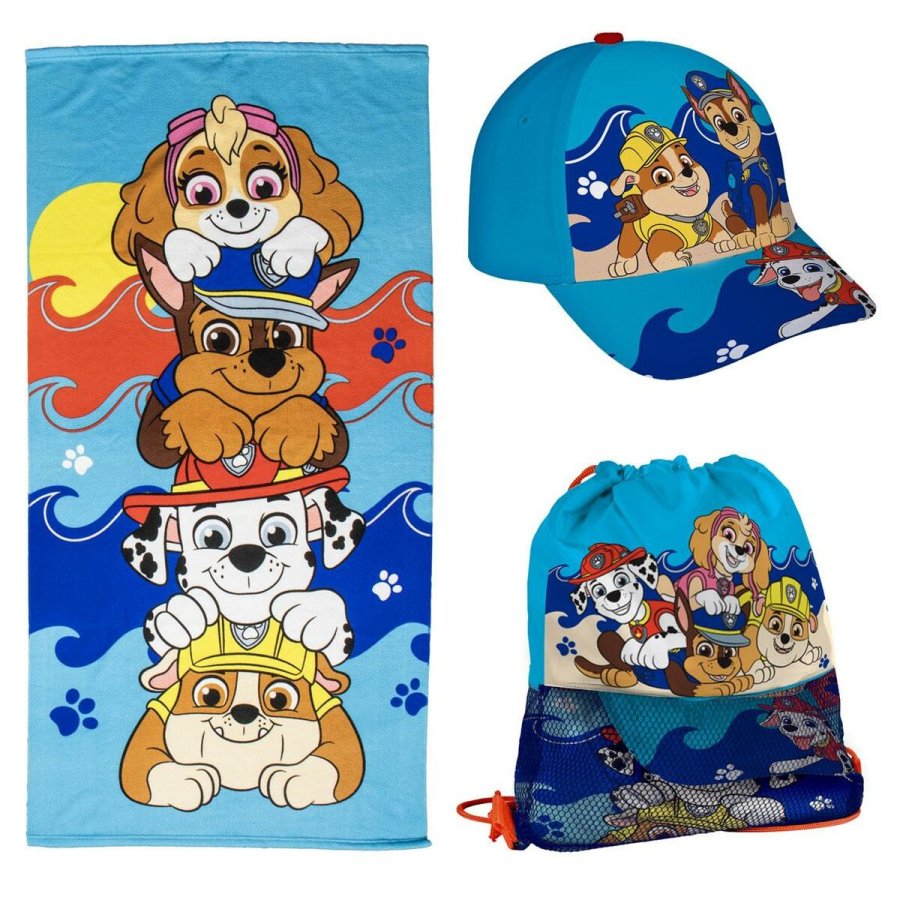 Strandhndklde The Paw Patrol Bl 20 x 35 x 4 cm 3 Dele #1