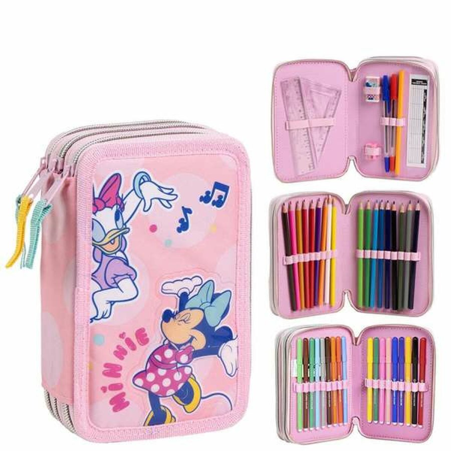 Penalhus Minnie Mouse Pink 12,5 x 6,5 x 19,5 cm #1