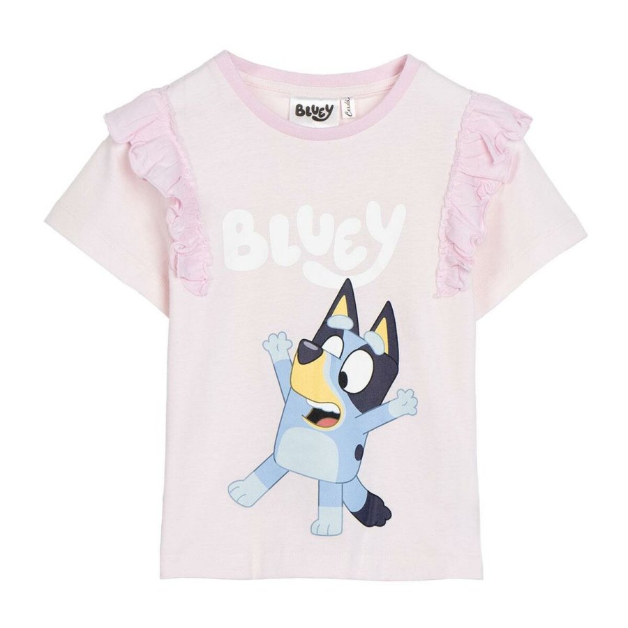 Brne Kortrmet T-shirt Bluey Lyserd #1