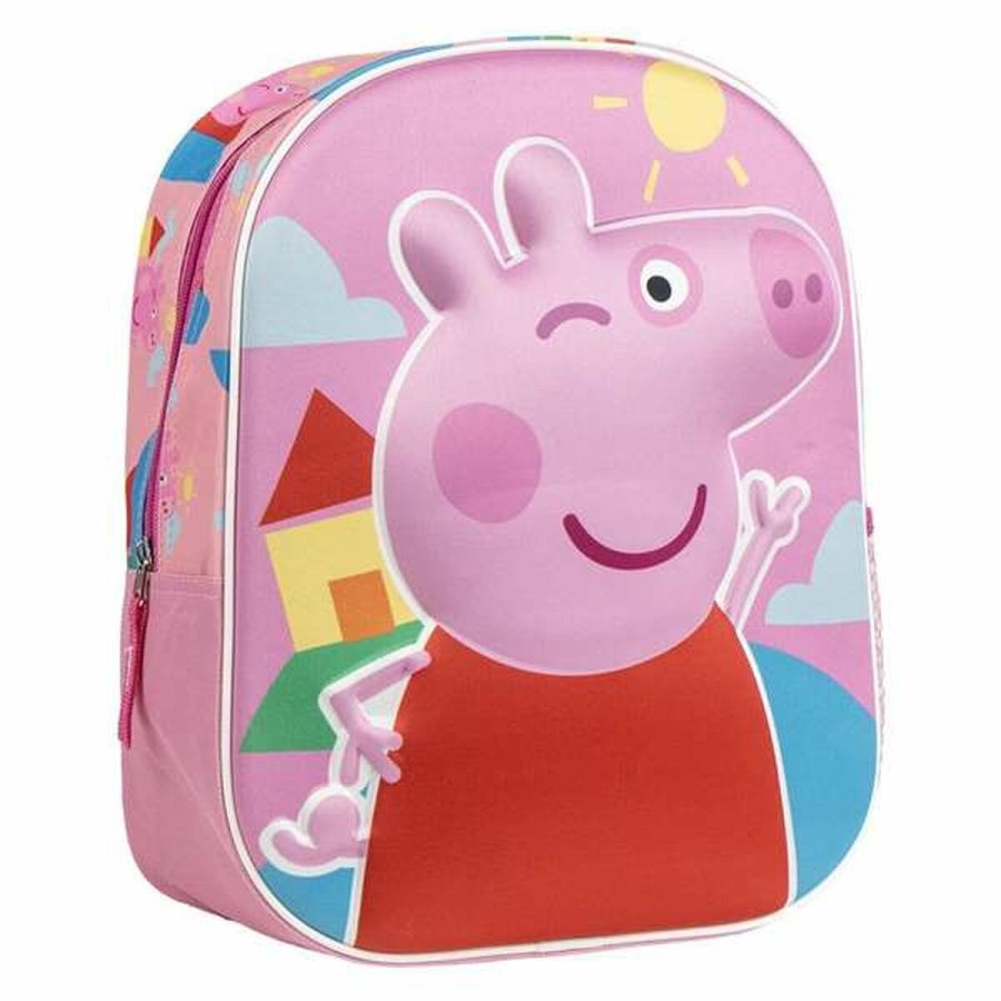 3D Skoletaske Peppa Pig Pink 25,0 x 31,0 x 10,0 cm #1