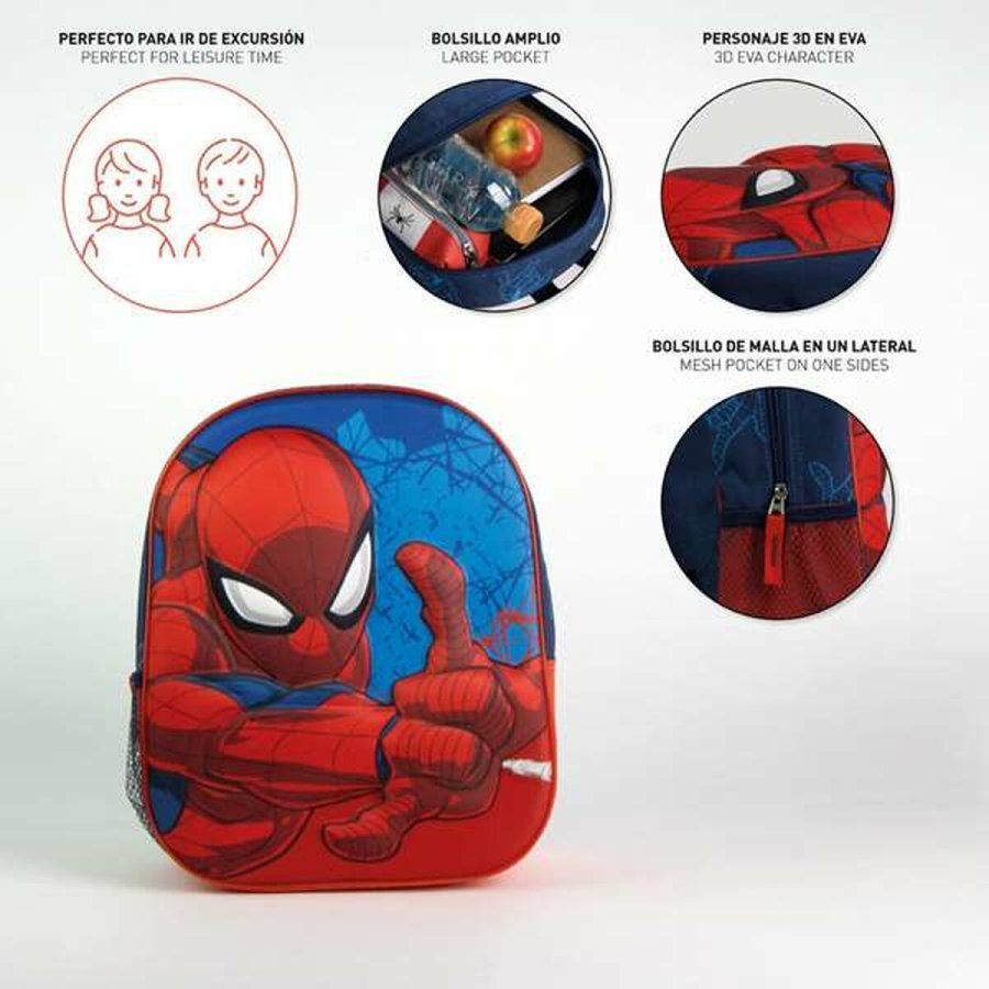 3D Skoletaske Spider-Man Bl 25,0 x 31,0 x 10,0 cm #4