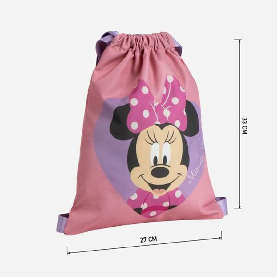 Rygsk med Snore Minnie Mouse Pink 27 x 33 cm #4
