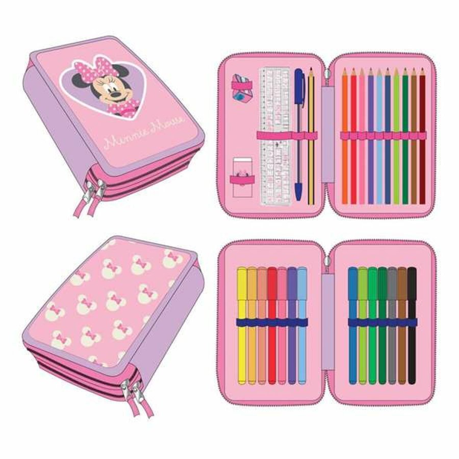 Penalhus Minnie Mouse Pink 12,5 x 19,5 x 4,5 cm #1
