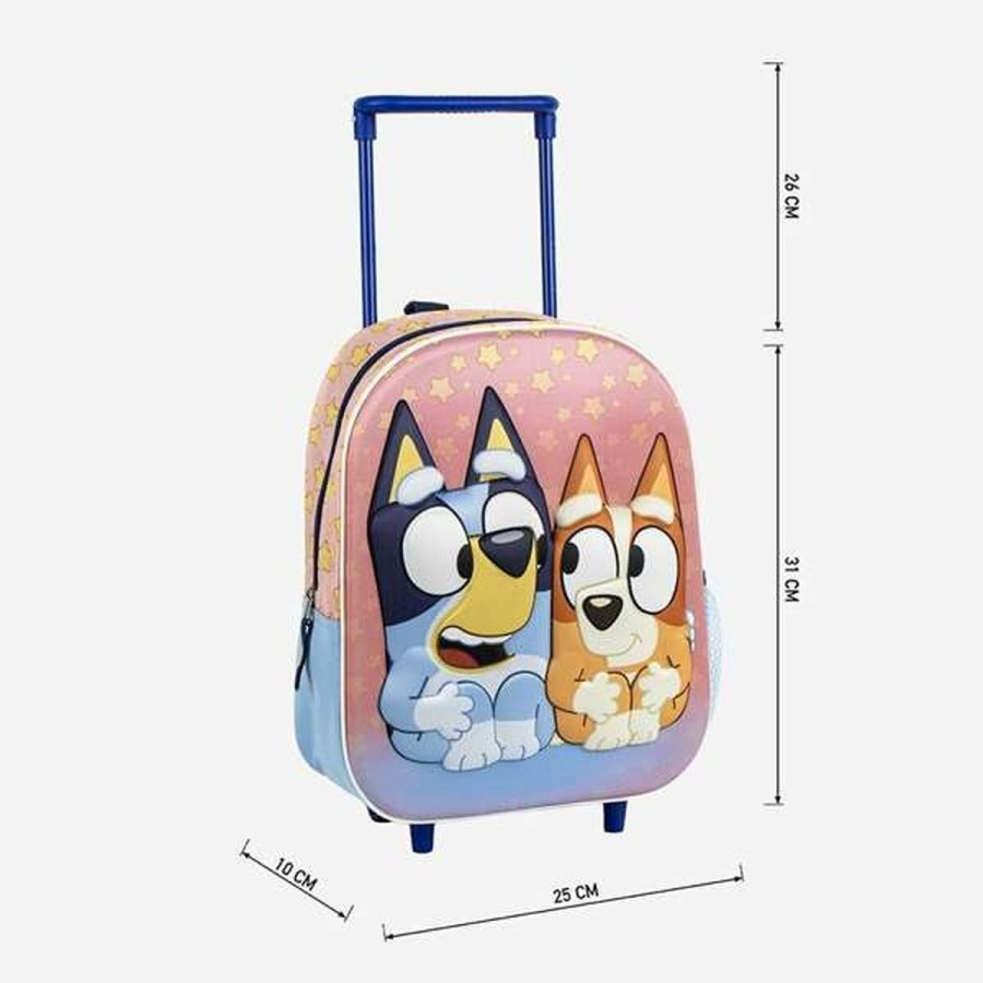 3D Skoletaske med Hjul Bluey Pink 25,0 x 31,0 x 10,0 cm #5