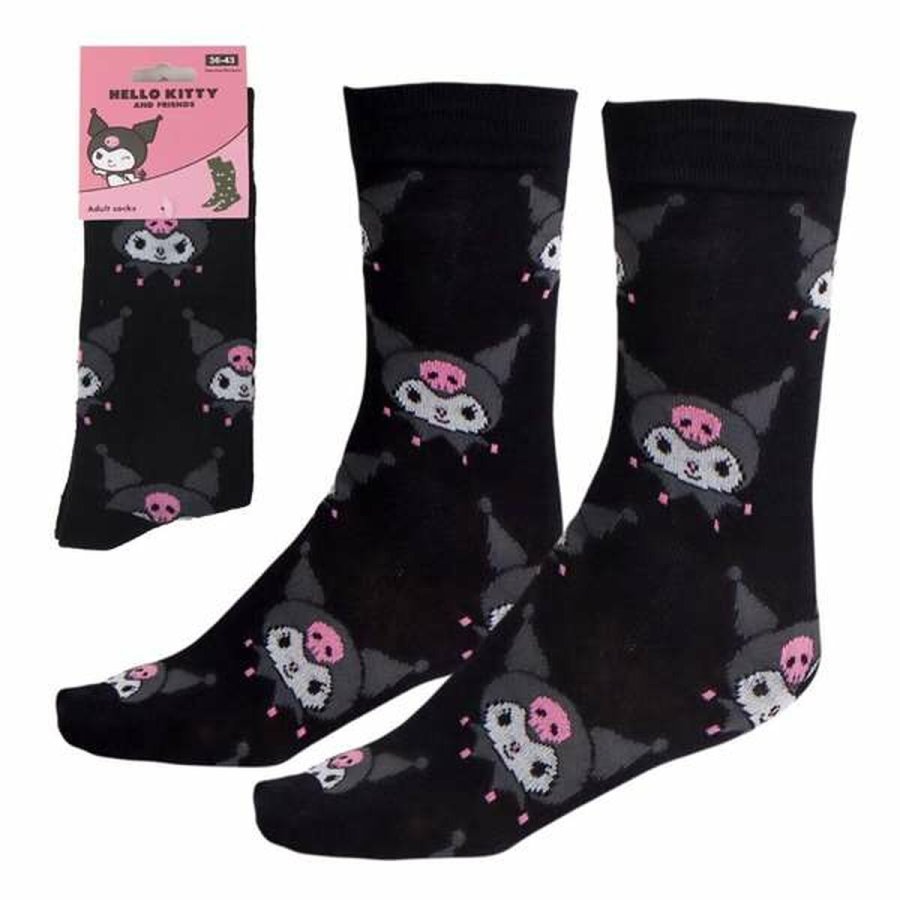 Sokker Hello Kitty Kuromi  black 36-43 #1