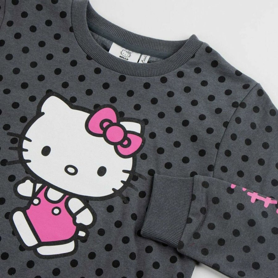 Sweatshirt til B�rn Hello Kitty M�rkegr� #5
