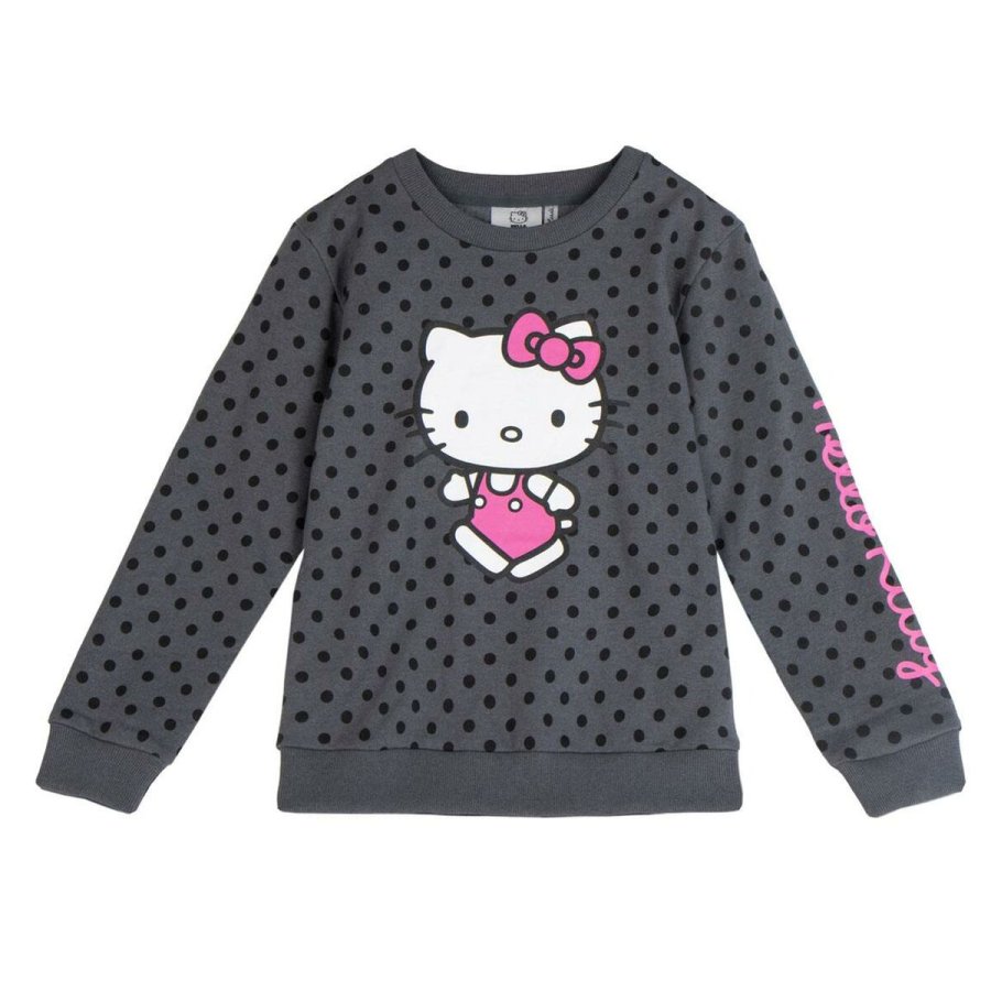 Sweatshirt til B�rn Hello Kitty M�rkegr� #6