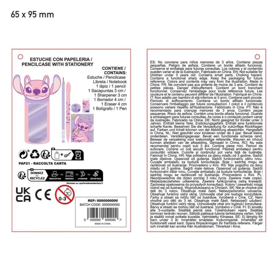 Penalhus med Tilbehr Stitch Pink #6