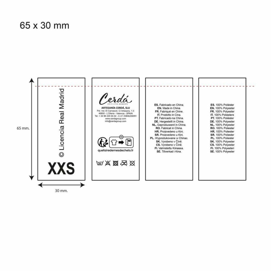 Brne Kortrmet T-shirt Real Madrid C.F. Hvid #7